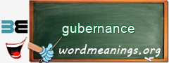 WordMeaning blackboard for gubernance